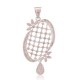 Beautifully Crafted Diamond Pendant Set with Matching Earrings in 18k gold with Certified Diamonds - PD1377P